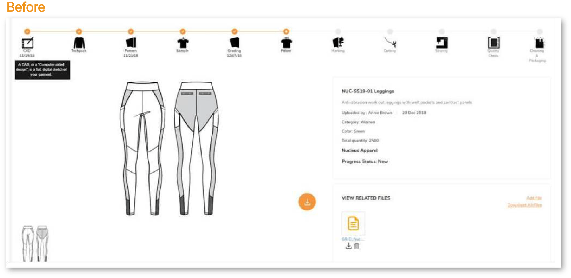 Product Page — Before