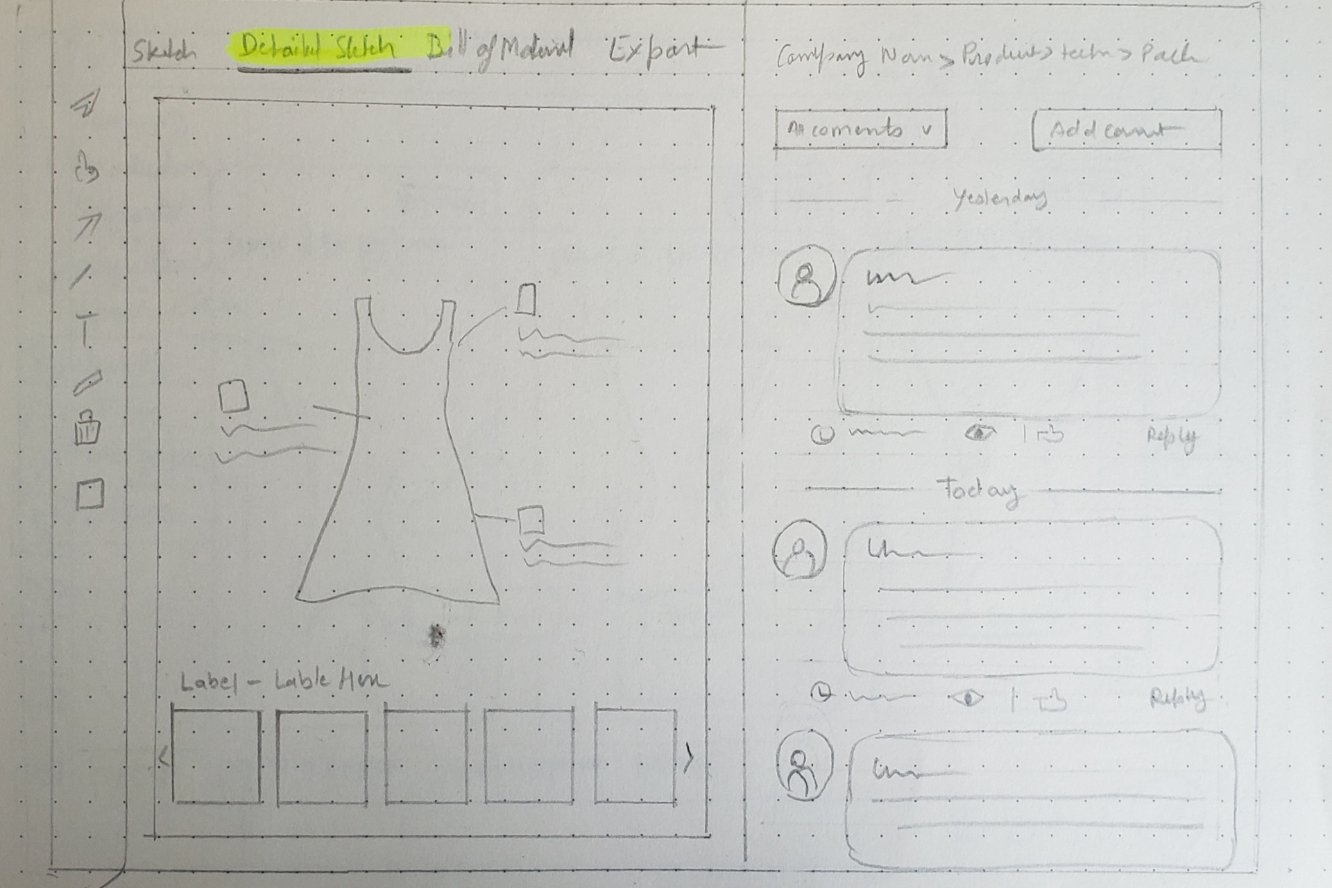 Initial sketch 1