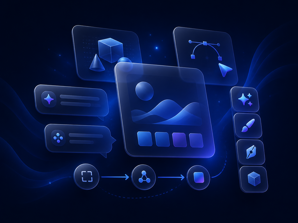 Abstract visualization of floating documents and resources