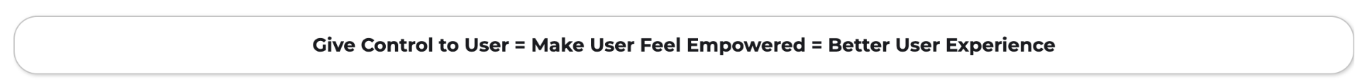 Give control to user banner