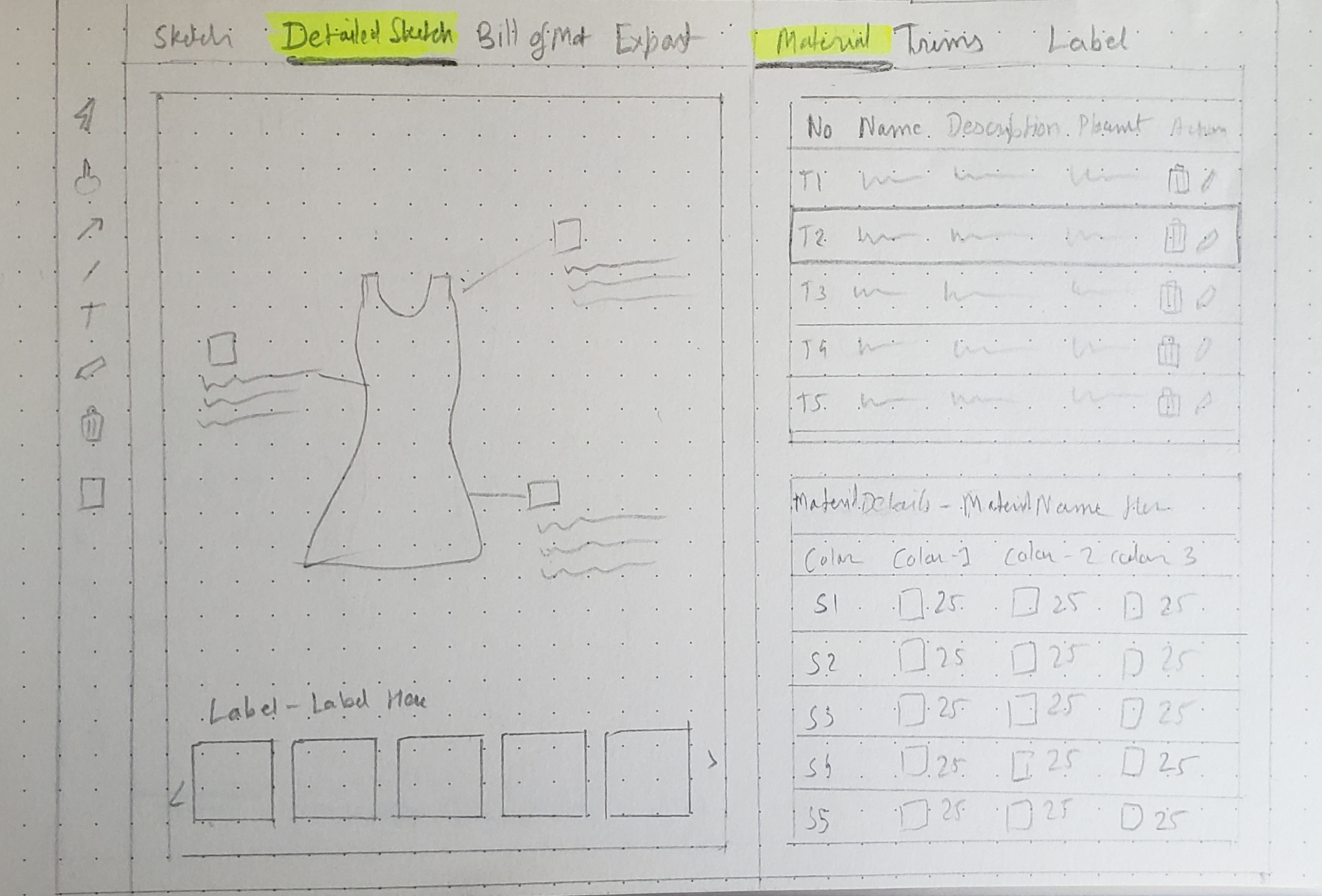 Initial sketch 3