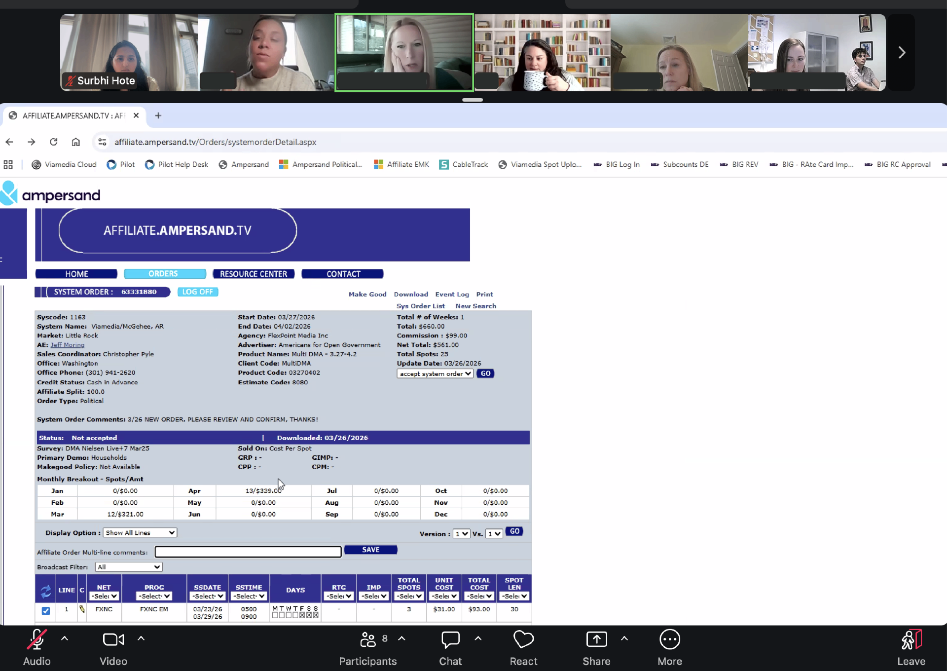 Focus group video call session