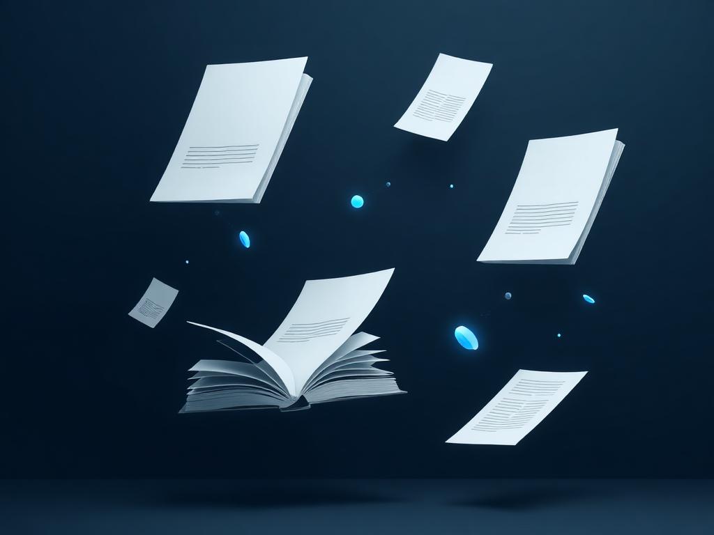 Abstract visualization of floating documents and resources