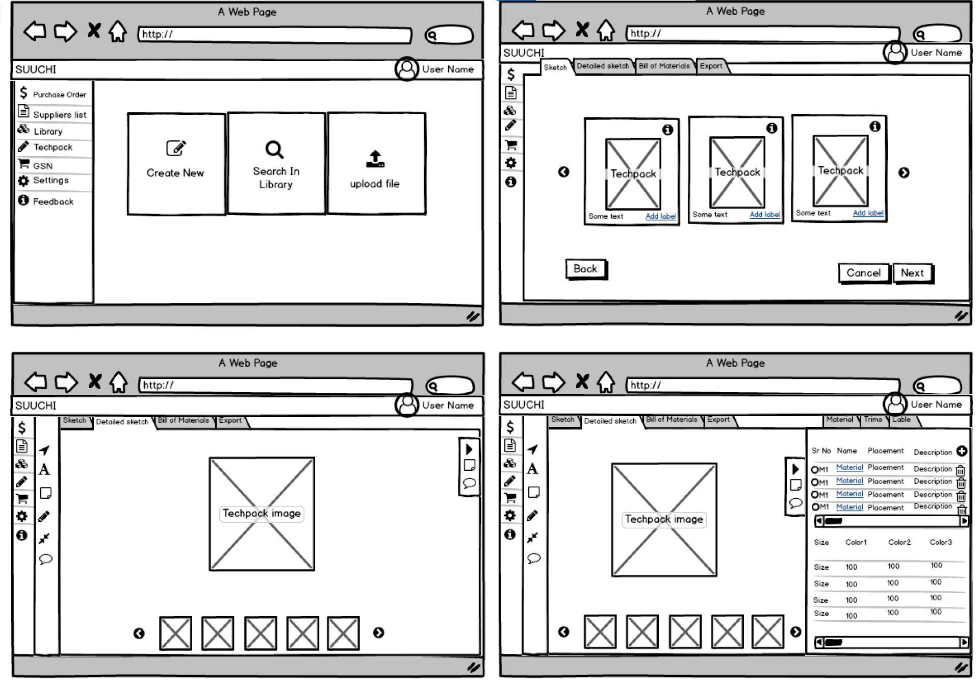Mid fidelity wireframe 1